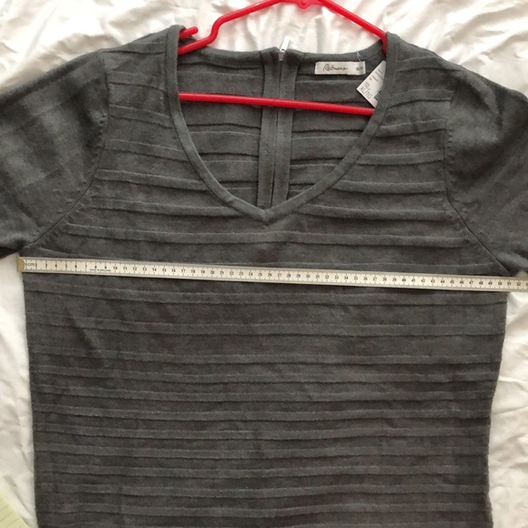 NWT Reitman's Grey Sweater Dress with 3/4 Sleeves - Picture 12 of 14